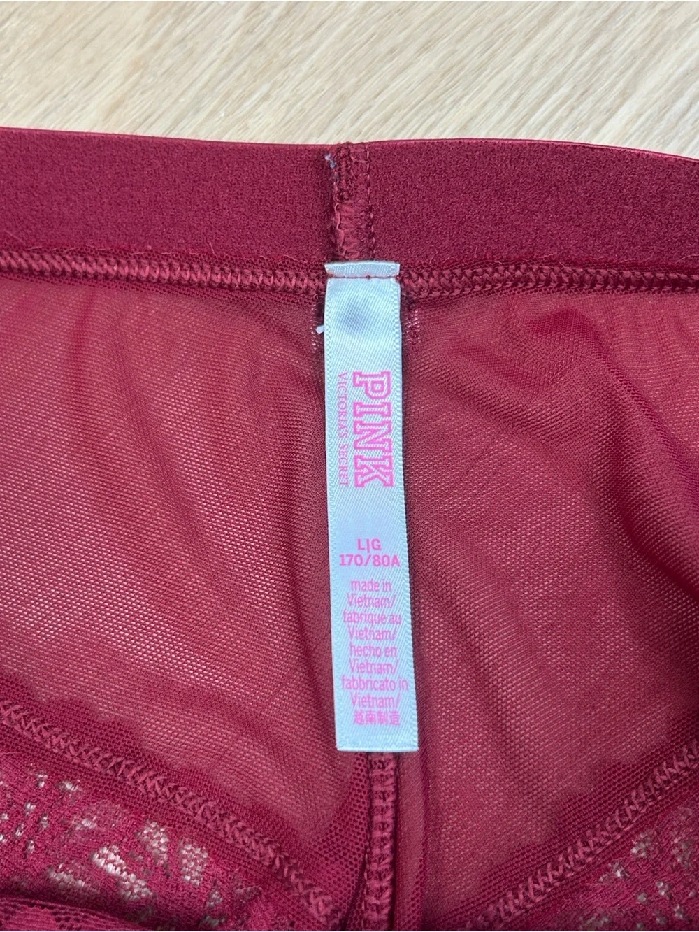 PINK Victoria’s Secret Lace Cheekster Panty L